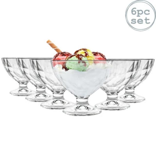Bormioli Rocco Diamond Ice Cream Bowls - 360Ml - Pack Of 6