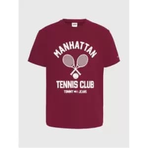 Tommy Jeans Tjm Clsc Tennis Vintage Tee - Red