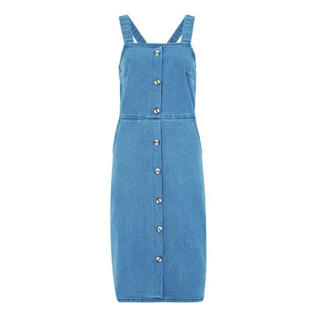 Yumi Blue Denim 'Ophelia' Pinafore Dress - 8