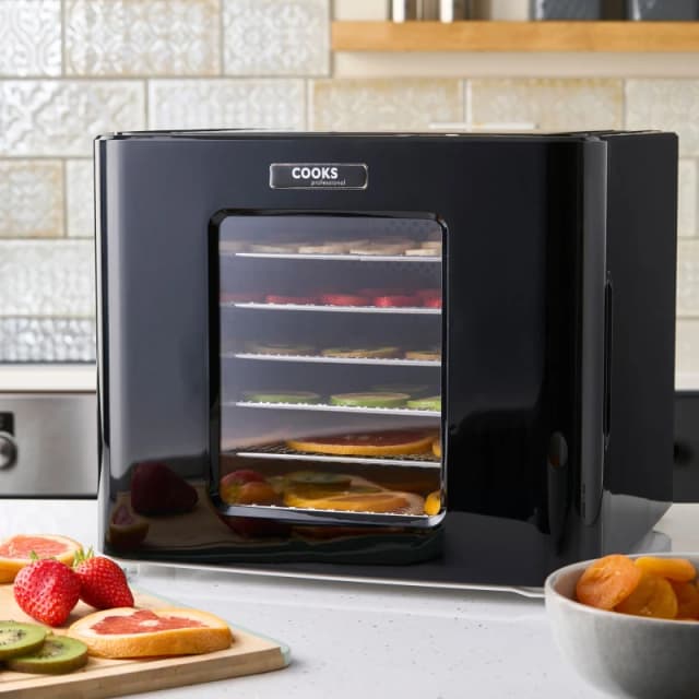 Cooks Professional 6 Tier Food Dehydrator - Fruit Meat Veg Snack Preserver Drying Machine in Black Unisex