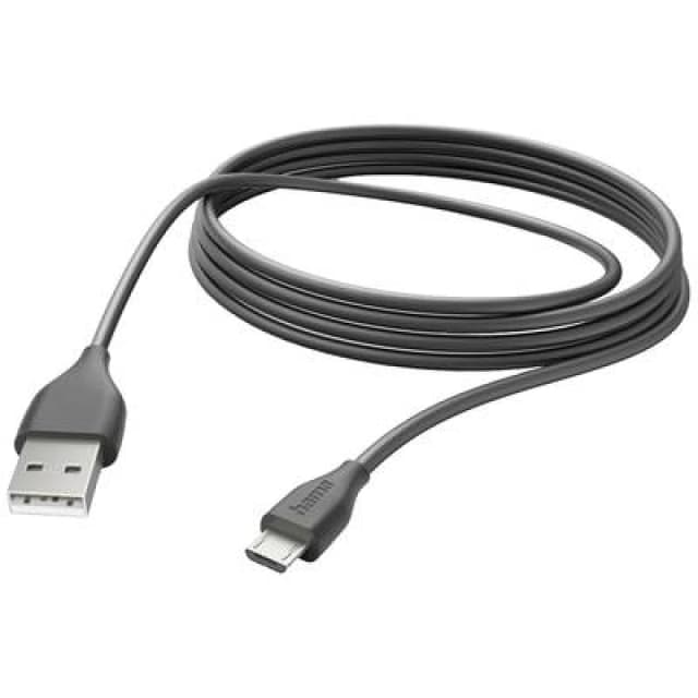 Hama Hama 00201588 USB cable USB 2.0 3m USB A Micro-USB B Black 00201588