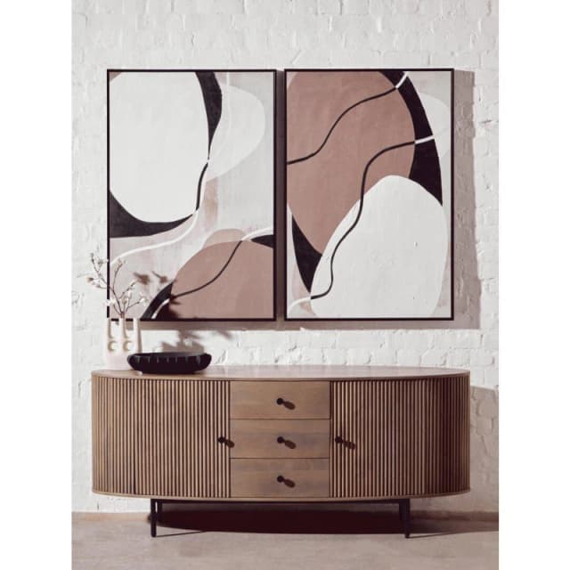 Fifty Five South Astratto Set Of 2 Multi Colour Textured Wall Art Multi unisex One Size