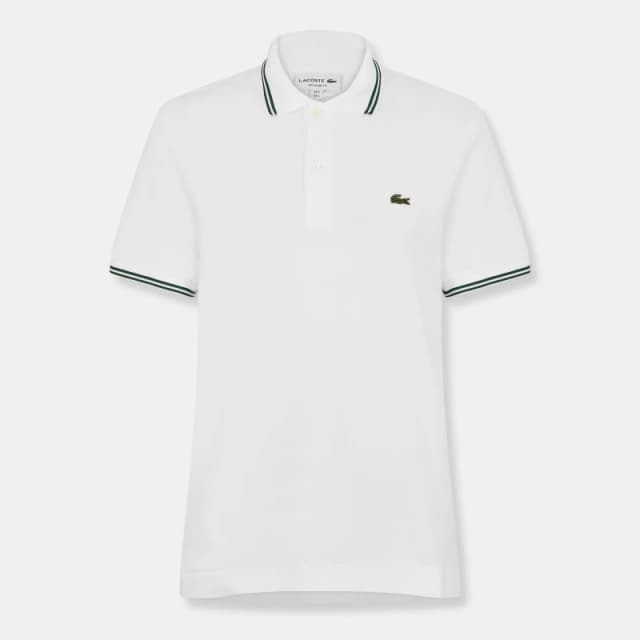 Lacoste Mens Tipped Short-Sleeve Polo Shirt White 001 male S