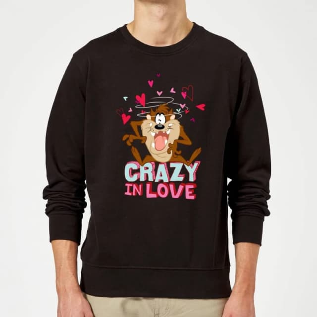 Looney Tunes Crazy In Love Taz Sweatshirt - Black - L