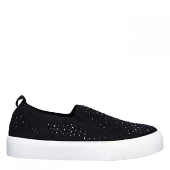 Skechers Pop Stud Junior Girls Trainers - Black