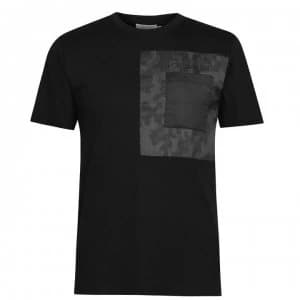 Calvin Klein Camo Pocket T Shirt - Black BEH