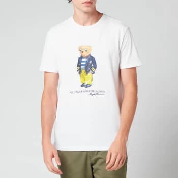 Polo Ralph Lauren Mens Marina Polo Bear Jersey T-Shirt - White - L