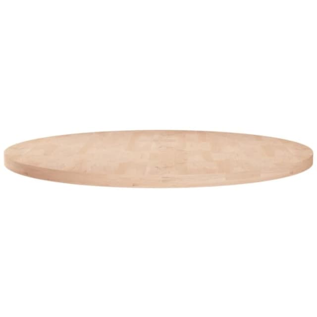Vidaxl Round Table Top Ã?80X2,5cm Untreated Solid Wood Oak, Brown 342905