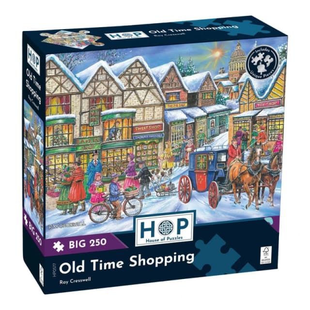 The House Of Puzzles, Old Time Shopping, Big 250 Piece Jigsaw Puzzle, Multi HP0577