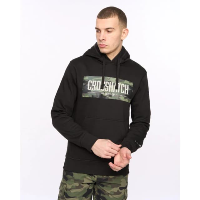 Crosshatch Crosshatch Men Camtort Hoodie in Black Size: large Black L Male 5059294668767