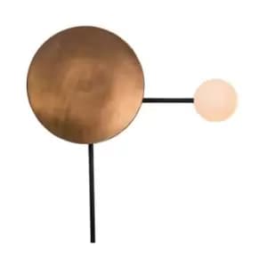 Larissa Nikaia Sconce Wall Lamp Black-Copper Rusty 1 Light