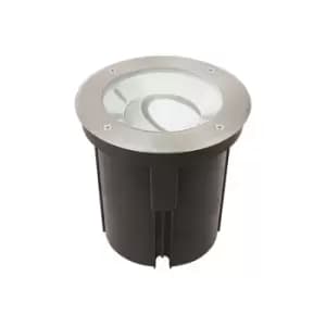 Saxby Hoxton Outdoor 16.5W LED Recessed Ground Light Brushed Stainless Steel, IP67, 4000K