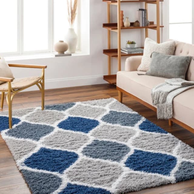 Livabliss Shaggy Cottage Plush Pile Light Grey Judy Area Rug 160 X 220 Cm - Easy Care, Non Shedding, Ideal For Living Room & Bedroom