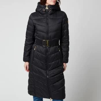 Barbour International Womens Lineout Quilt Coat - Black - UK 12