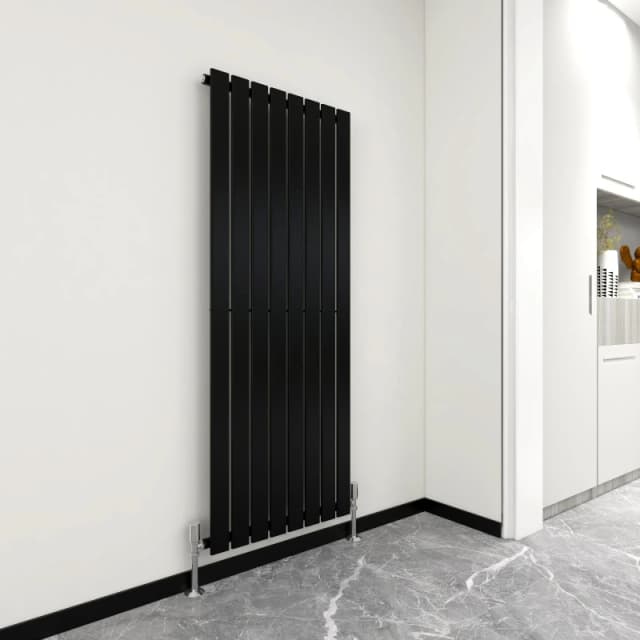 MCC DIRECT 1600 x 544mm Single Designer Flat Panel Central Heating Radiator matt Black HS2323