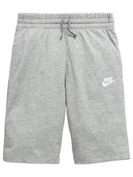 Nike Older Boys Jersey Shorts - Grey Heather Size M 10-12 Years