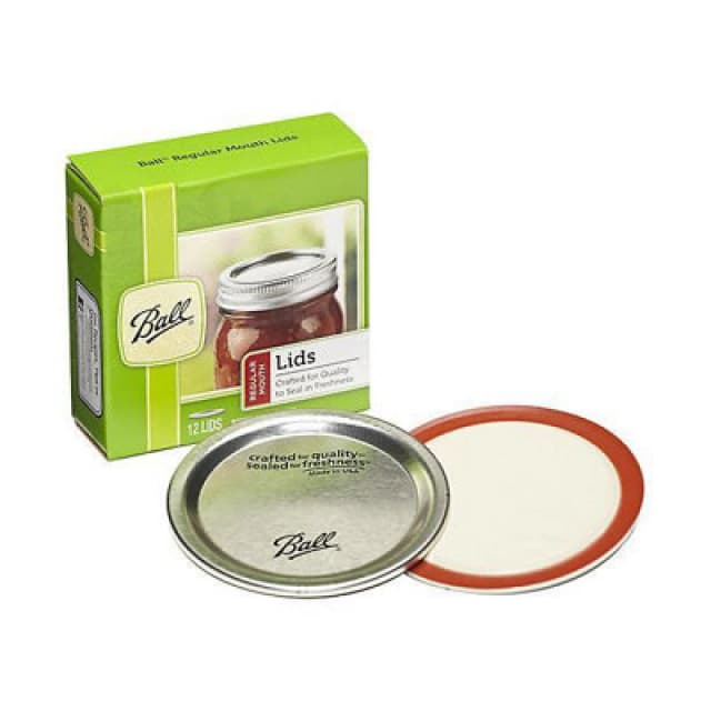 Ball Ball Replacement Regular Mouth Jar Lids - 12 Pack 1440004000 Silver