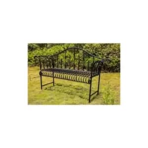 BIRCHTREE Metal Garden Bench MGB01 Black
