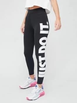 Nike Nsw Essential Just Do It Leggings - Black