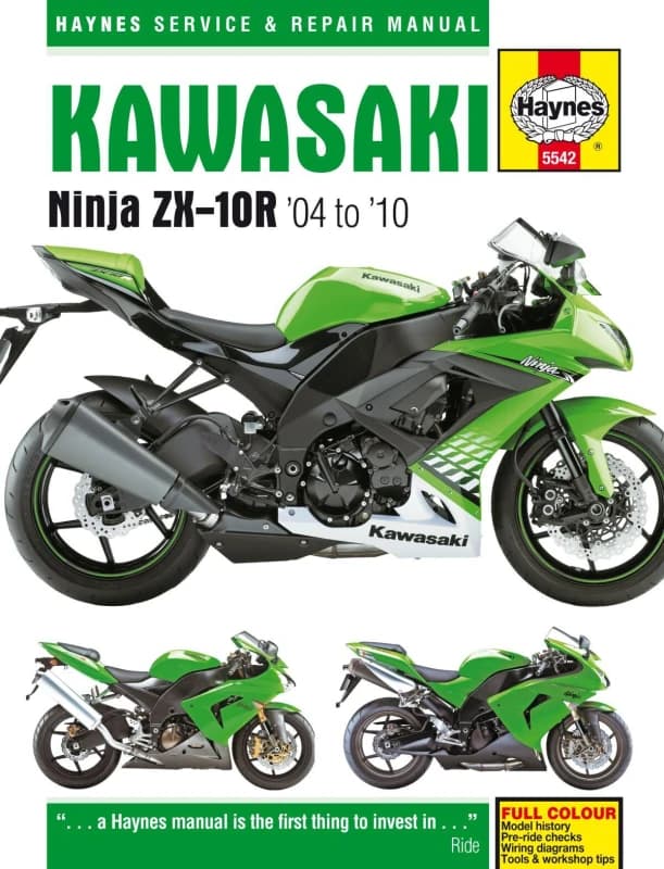 5542 - Haynes Service Manual For Kawasaki ZX-10 R 1000 2004-2010 5542