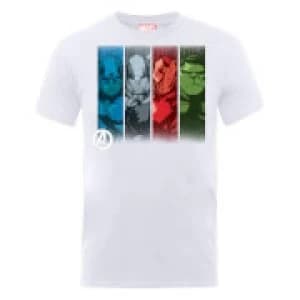 Marvel Avengers Assemble Team Poses T-Shirt - White - L