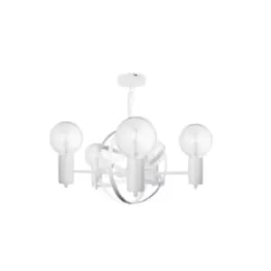 Solar Pendant Ceiling Light White, 60cm, 5x E27