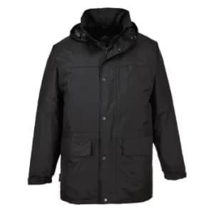 Portwest Mens Oban Fleece Lined Waterproof Jacket Black M
