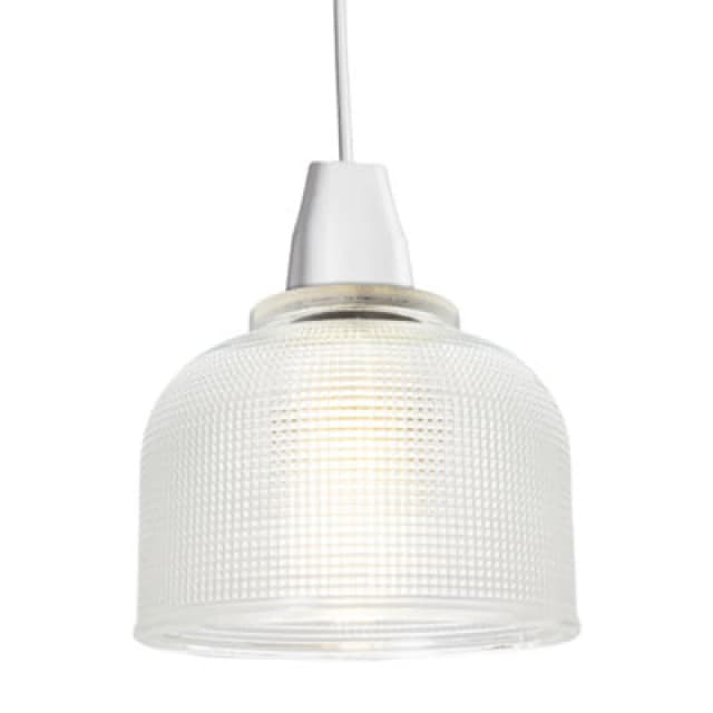 Happy Homewares Modern Domed Transparent Etched Glass Pendant Lighting Shade - 15Cm