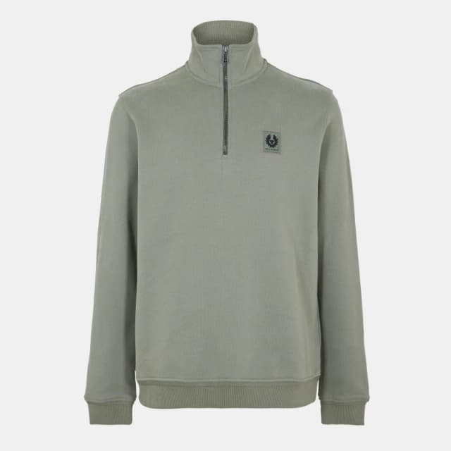 Belstaff Quarter Zip Sweatshirt Sage Green male S