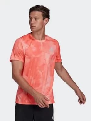 adidas Fast Graphic Tee, Blue Size M Men