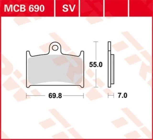 TRW Lucas Brake pad MCB690