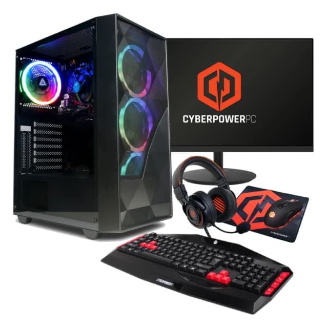CyberPower Eurus AMD Ryzen 5 5600G 8GB RAM 500GB M.2 NVMe SSD + 23.8 I