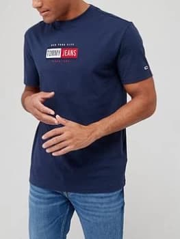 Tommy Jeans Timeless Tommy T-Shirt - Twilight Navy, Twilight Navy Size XL Men