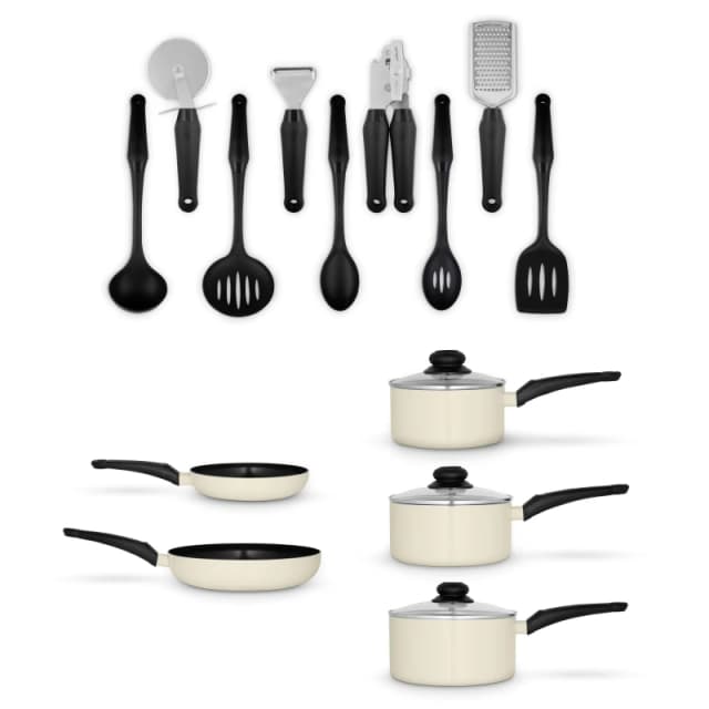 Swan 14 Piece Townhouse Pan Set cream ONE SIZE