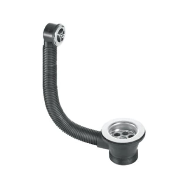 McAlpine 1.5" Combined Sink Waste and Overflow - 70mm Flange FSW2PC-70 Silver