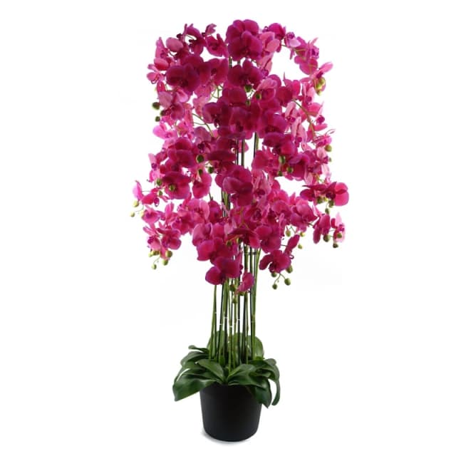 Leaf 150cm Giant Pink Orchid Plant Artificial 189 flowers REAL TOUCH