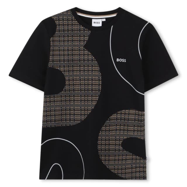 Boss Kids Graphic T-Shirt Black male 10Y