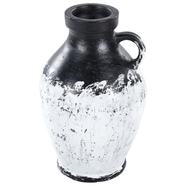 Beliani Decorative Vase Massalia Ceramic 33cm White