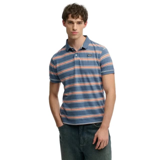 Superdry Striped polo shirt Superdry Vintage Bleu Male M