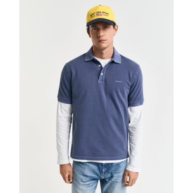Gant Sunfaded Piqu Polo Shirt Navy male S