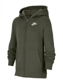 Nike Older Boys Full Zip Club Hoodie - Khaki