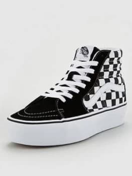 Vans Ua Sk8-Hi Checkerboard Platform - Black
