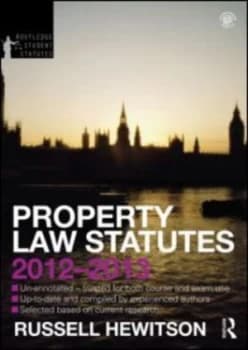Property Law Statutes 2012-2013 by Russell Hewitson Book