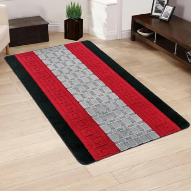 Smart Living Smart Living Heavy Duty Machine Washable Hallway Kitchen Non Slip Door Mat in Red Size: 40cm x 60cm Red 40cm x 60cm Unisex 063255651518