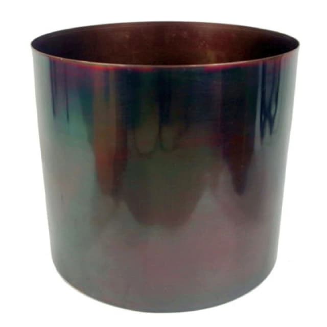 Leaf Modern Metal Planter 18Cm Smooth Iridescent
