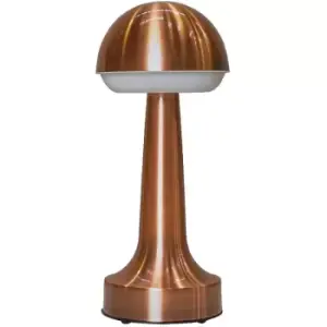 Minisun - LED Rechargeable Battery Operated Indoor / Outdoor Touch Table Lamp - Copper