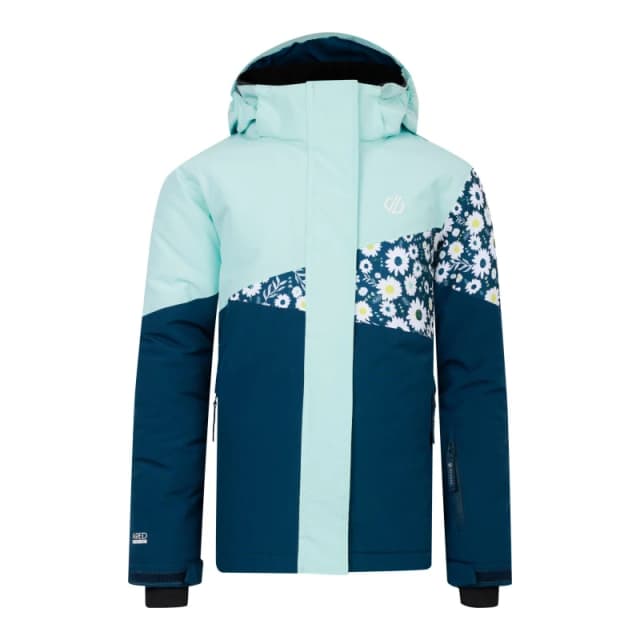 Dare 2B Girls Humour III Waterproof Breathable Ski Jacket 13 Years - Chest 79-83cm (Height 152-158cm) Moonlight Denim/Moonlight Denim Daisy Print DKP4