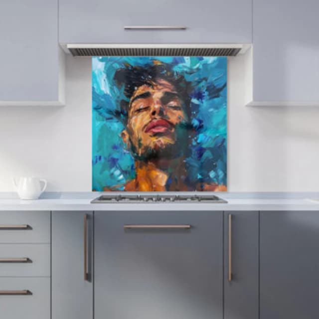 Warren Reed - Designer Siamese Cat Splashart Tea Towel Multicolor Unisex