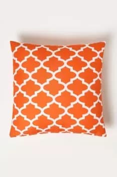 Orange Geometric Outdoor Cushion 45 x 45 cm