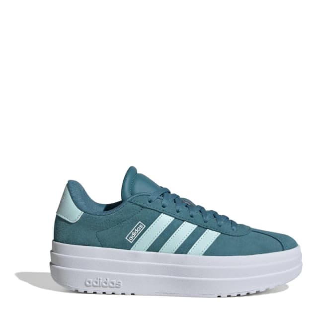 adidas VL Court Bold Kids Trainers Green/Orang/Wht female 4 (36.5)